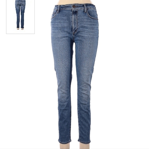Ann Taylor Loft Blue Denim Modern High Waist Skinny Ankle Jeans Women's 28 / 6 - Picture 2 of 8